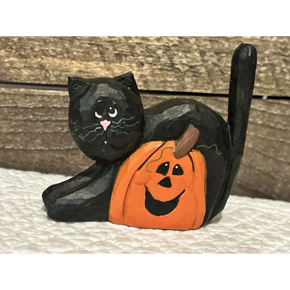 Rare Midwest Cannon Falls Eddie Walker Black Cat with Pumpkin - EVG
